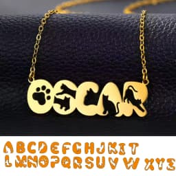 Personalized Customization of Name Pendant Necklace with Different Fonts and Styles for Perfect Party and Holiday Gifts Family