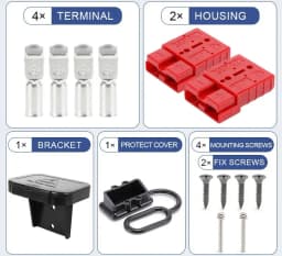 2pcs 50A 120A 175A Battery Power Connector Quick Plug Car Battery Charging Connectors 600V Forklift Electrical Cable Connectors