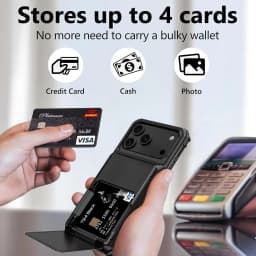 Case For iPhone 18 Pro Max 17 16 Pro Max 15 14 13 12 Heavy Duty Wallet Hidden Flip Slot Protective Hard Back Covers Coque Fundas