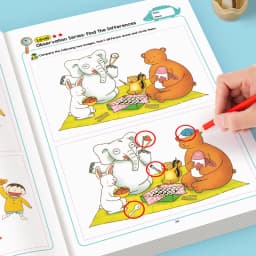 Hidden Differences Activity Book, Featuring 32 Interactive Observation Games and Memory Exercises | Attention and Concentration Training | Visual Perception Skills, Focused Attention Games with Numbered Pages | Find the Difference Game | Science Learning Activity Book to Improve Concentration and Observation Skills | Fun and Engaging Hidden Object Games. Early Education Materials.