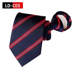 Hot Sell Style 8CM Zipper Tie Men Bridegroom Wedding Necktie Lazy Pre-tied Ties Striped Zipper Necktie For Men Women Wholesale