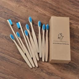 10Pcs Bamboo Toothbrush Eco Friendly Wooden Tooth Brush BPA Free Soft Bristle Tip Charcoal Adults Oral Care Toothbrushes
