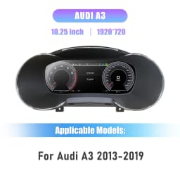 10.25'' Prelingcar Digital Dashboard For Audi A3 8P A3 8V2008-2019 Years Car Lcd Panel Speedometer Virtual Cockpit