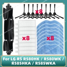 Compatible For LG R5 R580HK / R580WK / R585HKA / R585WKA Robot Vauccm Cleaner Main Side Brush Mop Cloth Hepa Filter Spare Parts