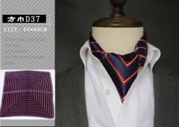 British Men's Silk Scarf Small Square Towel Satin Silk Towel Korean Style Spring Autumn Business Men's