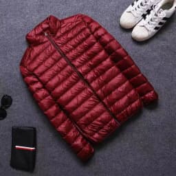 Lightweight Men's Casual Hooded down Jacket Short Pure Color Warm Cotton Coat Slim Fit Style Regular Thickness Spring Season