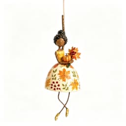 Hand Painted Ballerina Lady Figurine with Dangling Legs Whimsical Dancing Lady Hanging Ornament Vintage Women's Shaped Decor