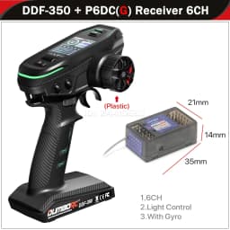 DUMBORC DDF-350 10CH RC Remote Controller 2.4G Digital Radio Transmitter Gyro Receiver for Drift Car Tank Boat Robot Toy Wltoy