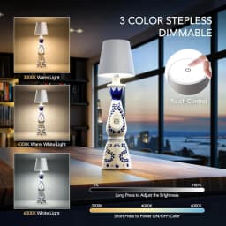 2025 LED Bottle Table Lamp Touch 3 Colors Rechargeable Portable Desktop Decoration Lamp For Bar Restaurant Camping Atmosphere De