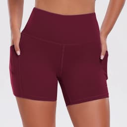 Women Shorts with Pockets Tummy Control Butt Lifting Cycling Tights Stretchy Slim Gym Sports Shorts Summer Casual Wear