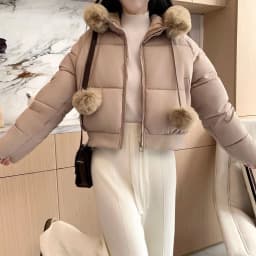 2027 Winter New High End Big Fur Collar Workwear Down Cotton Jacket Women's Fashion Short Thicken Cotton Female Parkas Coats