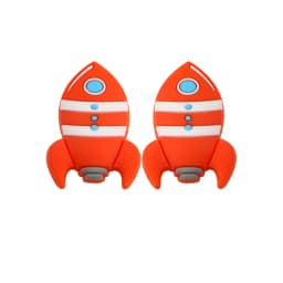 Kovict 5/10Pcs Silicone Beads Car Airplane Rainbow Rocket Bead For Jewelry Making DIY Keychain Necklace Bracelet Accessories