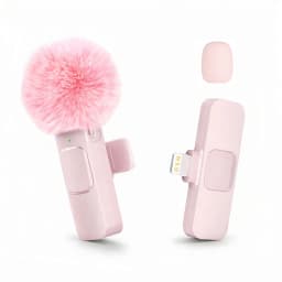 Wireless Lapel Microphone, Lightning Connector Only, mini Clip Microphone, Suitable for Live Streaming, Vlogs, Interviews.