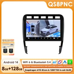 Hizpo Android 14 Auto Radio For Porsche Cayenne 1 2002-2010 4G Car Multimedia GPS 2din Stereo AI Voice Wireless CarPlay 360 CAM