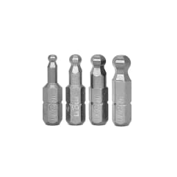 3Pcs Magnetic 1/4 Inch Ball Screwdriver Bits - Auto Repair Tools 25mm Length 3/4/5/6mm Screwdriver Head