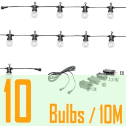 25M 25 LED Bulb String Lights Waterproof Connectable Christmas Holiday Lights Outdoor Party Wedding Christmas Garland Decoration