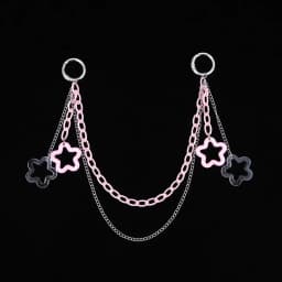 ITA Bag Decoration – Adjustable Chunky Chain Strap with Shiny Colorful Pendant, DIY Handmade Belt-Style Accessory for Bags