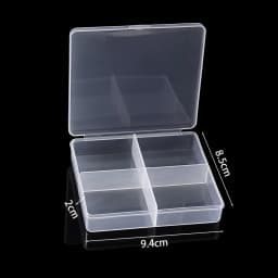 Transparent Plastic Storage Jewelry Box Compartment Adjustable Container For Beads Earring Box For Jewelry Rectangle Case