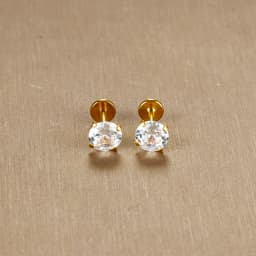 2PC Labret Tragus Stud Earrings 16G Surgical Stainless Steel CZ Crystal Monroe Helix Cartialge Conch Medusa Lip Body Piercing