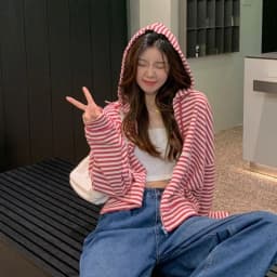 2000s American Vintage Polka Dot Sweatshirts New Spring Fashion Letter Print Hooded Women Y2k Sweet Loose Casual Jacket 2026 New