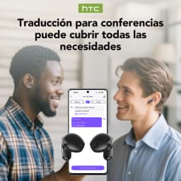 HTC NE20 AI Translator Earbuds Portable Lanyard Long Battery Wireless Headphone Smart Touch LED Screen Bluetooth Earphones