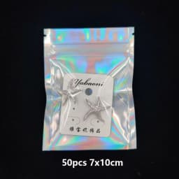 8 Sizes Laser Self-Sealing Plastic Bag Package For Small Business Clear Pouch Jewelry Display Gift Packaging Storage Wholesale