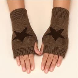Knitted Half Finger Gloves Women's Warm Soft Winter Mittens for Girl Guantes Y2K Sleeve Girls Lolita Goth Fingerless Gloves