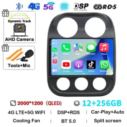 Android 16 Carplay For Jeep Compass Patriot 2010 2011 2012 2013 2014 2015 2016 Car Radio Multimedia Player Stereo Head Unit 2din