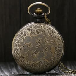 Vintage Triangle Valknut Norse Vikings Bronze Quartz Pocket Watch Necklace Chain Three Interlocking Fob Watch Friendship Gifts