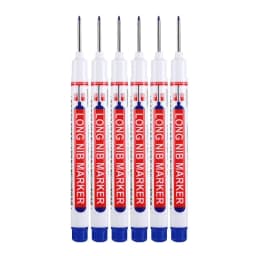 20MM Long Nib Marker Pens Waterproof Deep Hole Head Four Color 6Pcs/Set Markers For Metal Woodworking Marker Tools Art Supplies