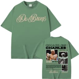 Charles Oliveira Do Bronx Print T-shirts Men Women Fashion Vintage Classic T Shirt High Quality Cotton Casual T-shirt Streetwear