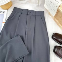 Korean New Spring Summer Thin Pants Women Elastic Waist Suit Pants Women's 2027 Nine-point Casual Straight-leg Pants Ladies