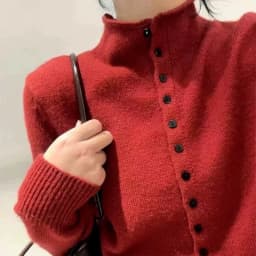 New Soft Comfortable Stand-Up Collar Sweater Cardigan Women Simple Single Breasted Cardigans Coat Autumn Solid Knitted Outerwear