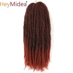 Marley Hair for Twists 18 Inch Long Afro Kinky Marley Braids Hair Kanekalon Synthetic Marley Braiding Hair Extensions Heymidea