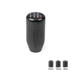 5/6 Speed Carbon Fiber Style Gear Shift Knob JDM Universal Shape Manual Transmission Shifter Lever Knob 8MM 10MM 12MM