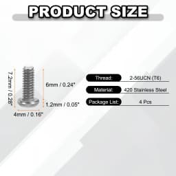 4/10/20pcs Pocket Clip Screws T6 Torx Head 2-56UCN 3.5/4.5/6/7.2mm Thread Length Folding Knife Fasteners for Blade Fixing
