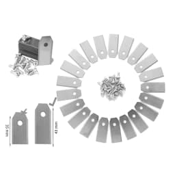 Premium Replacement Blade For Robotic Lawnmower Set, 43 Mm Long, Titanium Coating For Up To 40% More Mowing Time