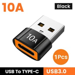 NNBILI 10A OTG USB3.0 To Type C Adapter TypeC Female to USB Male Converter Fast Charging Data Transfer For Laptop Xiaomi Samsung