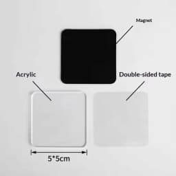 DIY Blank Clear Acrylic Fridge Magnet Kit Transparent Refrigerator Stickers Handmade Home Decor Creative Craft No Photo Included