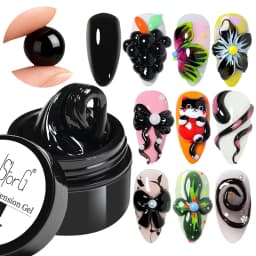 AWStorG Hema Free Poly Nail Gel 30ML Acrylic Gel Finger Extension Transparent Nail Art Extension Quick Building Soak Off UV