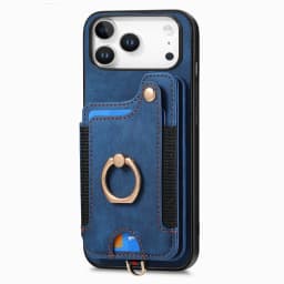 RFID Magnetic Wallet Ring Holder Card Solt Leather Case For iPhone 17 Pro Max 16 15 Plus 14 13 12 11 17Air 16E Bag Stand Cover