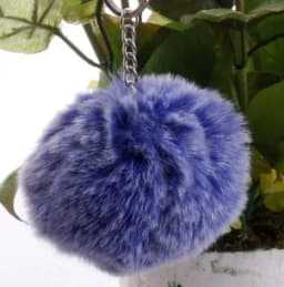 8CM Fluffy Rabbit Fur Ball Key Chain Cute Candy colors Pompom Artificial Rabbit Fur Keychain Women Car Bag Key Ring