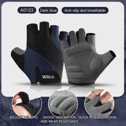 Short Finger Cycling Gloves,High Elasticity Shock Absorption Protection,Breathable Wear-Resistant Sports Spring Summer Gloves