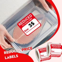 Reduced Stickers Price Pricing Retail Tags 1.5" X 2" Grocery Store Food Labels 500 Pcs