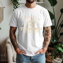 2026 Summer 100% Cotton The Goonies Graphic Oversized Tee Retro Movie Themed Short Sleeve