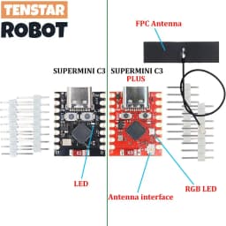 TENSTAR ESP32-C3 Supermini Plus Development Board WiFi Bluetooth ESP32 C3 Super mini V2.0 Red Board