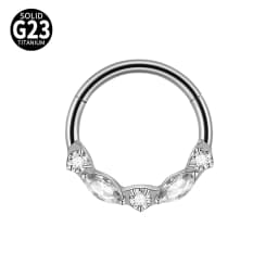 1PC Pure Titanium G23 Septum Ring Nose Clip CZ Earrings Hoop 16G Conch Ear Cartilage Tragus Lobe Body Piercing Jewelry