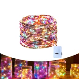 1/5/10Pcs Battery LED String Lights Copper Silver Wire Garland Light Waterproof Fairy Lights Party Decoration Christmas Wedding