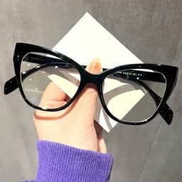 New Cat Eye Glasses Frame Women Flat Mirror Fashion Eyeframe Retro Man Anti Blue Light Trendy Decorative Glasses Plain Eyewear