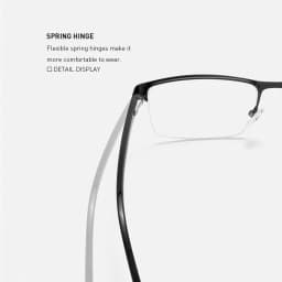 MERRYS DESIGN Titanium Alloy Glasses Frame For Men Women Square Half Frame Acetate Legs Myopia Prescription Eyeglasses S2612